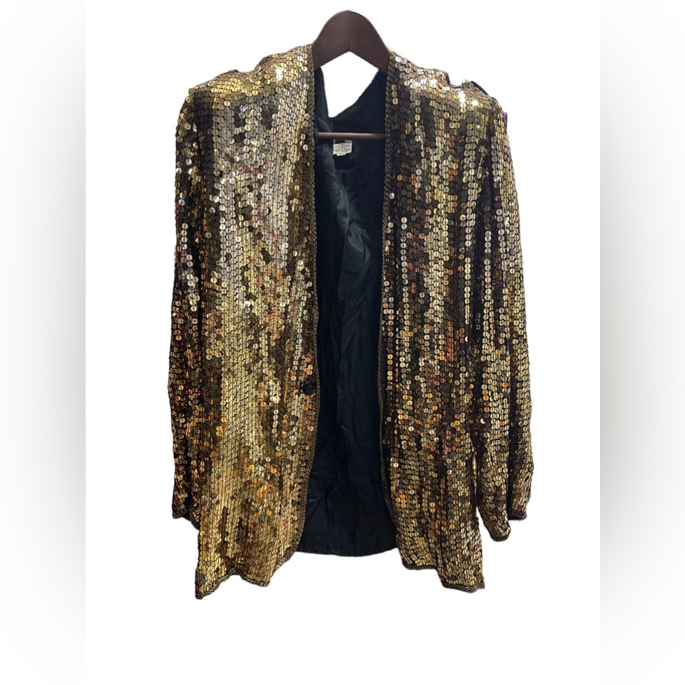 Renaissance Collection by Red Zipper Wearhouse (Unisex Gold Sequence Blazer)